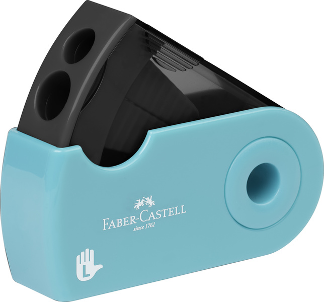 Faber Castell Puntenslijper Sleeve Dubbel Linkshandig Turquoise