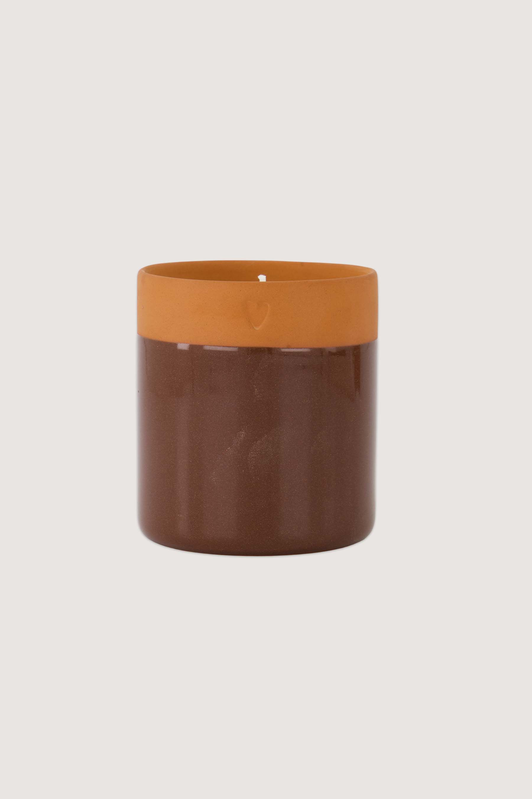 Zusss Geurkaars Terracotta Hartje 11.5x8.5 cm