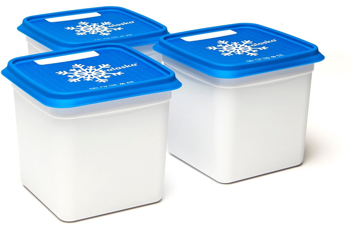 Day To Day Bewaardoos Alaska 1200ml set 3 stuks - Wit/Blauw