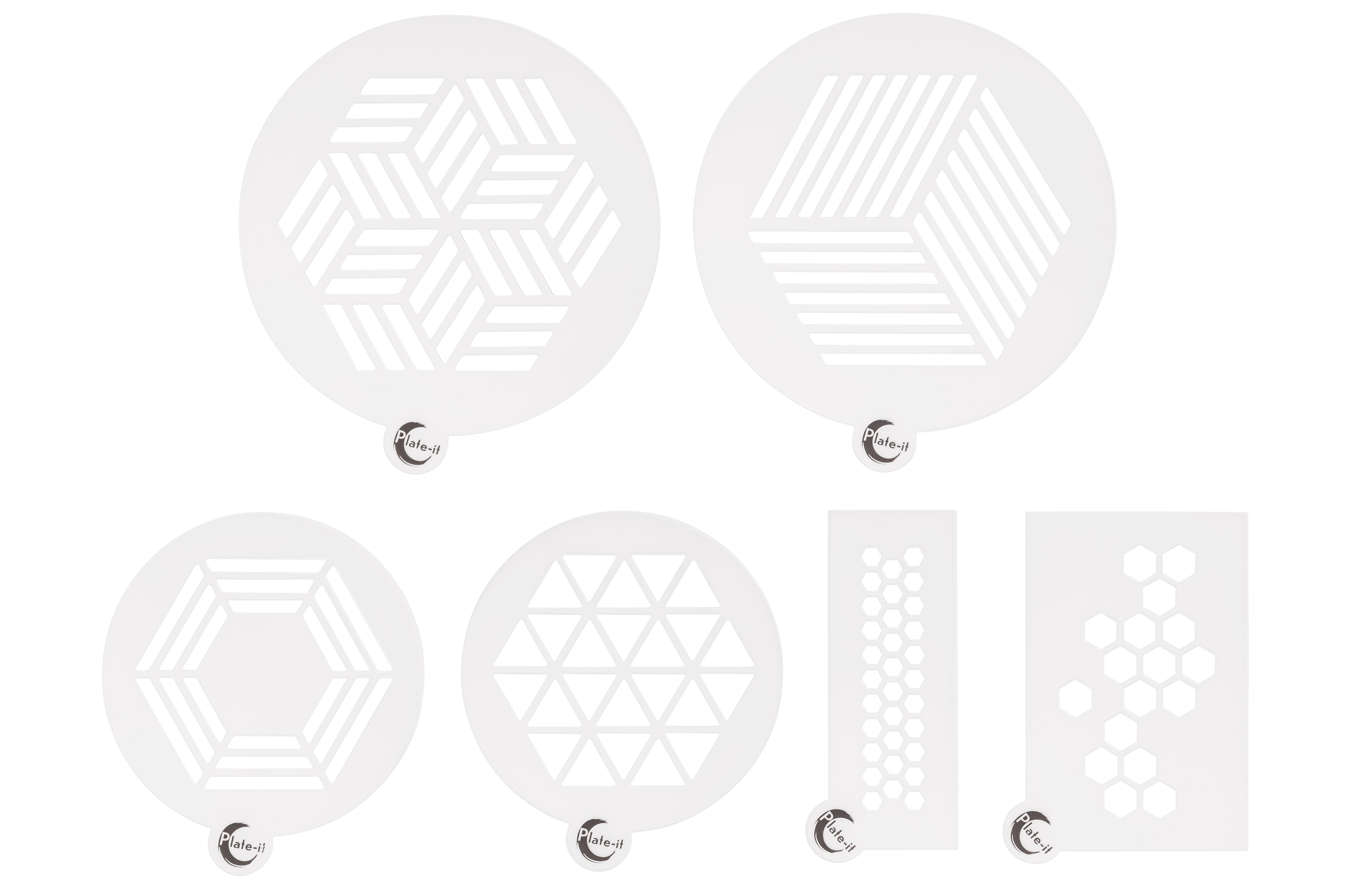 Plate-it Garneervorm Hexagon set 6 stuks