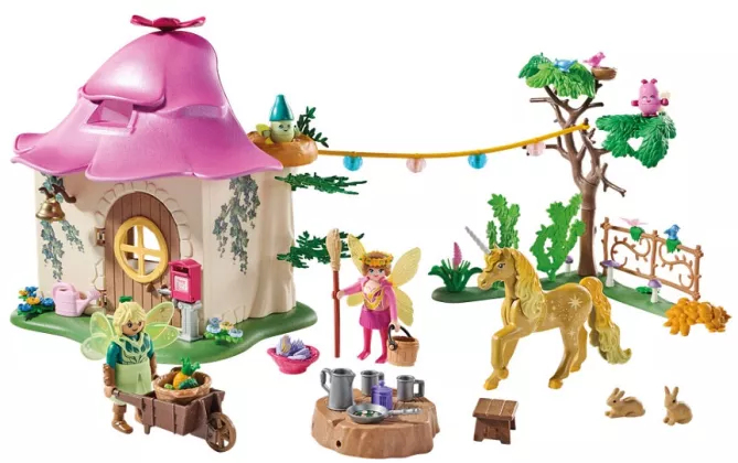 Playmobil Princess Magic 71838 Gezellig sprookjeshuis met gouden eenhoorn en stal Playmobil Princess Magic 71838 Gezellig sprookjeshuis met gouden eenhoorn en stal