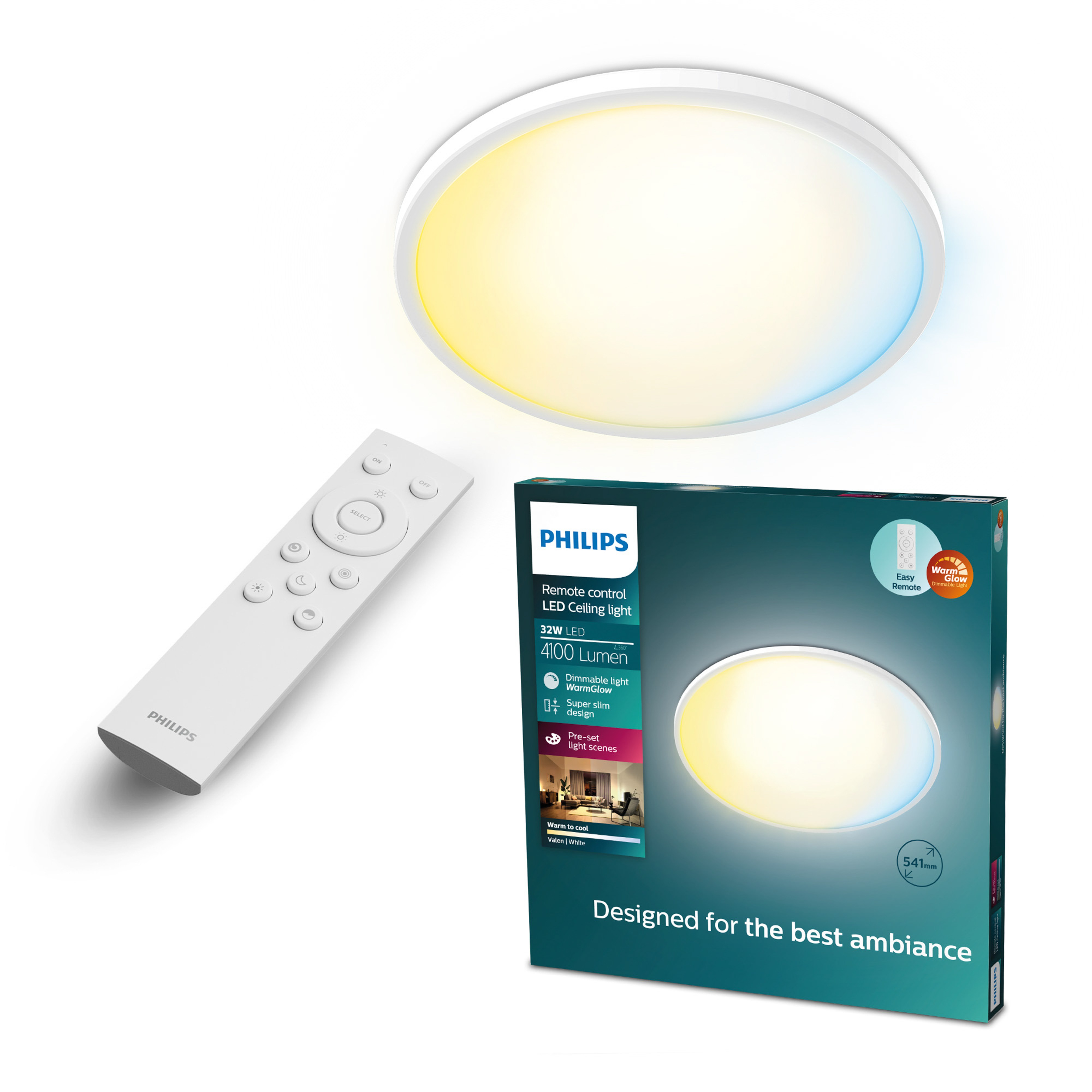 Philips Valen Plafondlamp Rond Wit 54.1 cm 32W 4100lm 2200-6500K