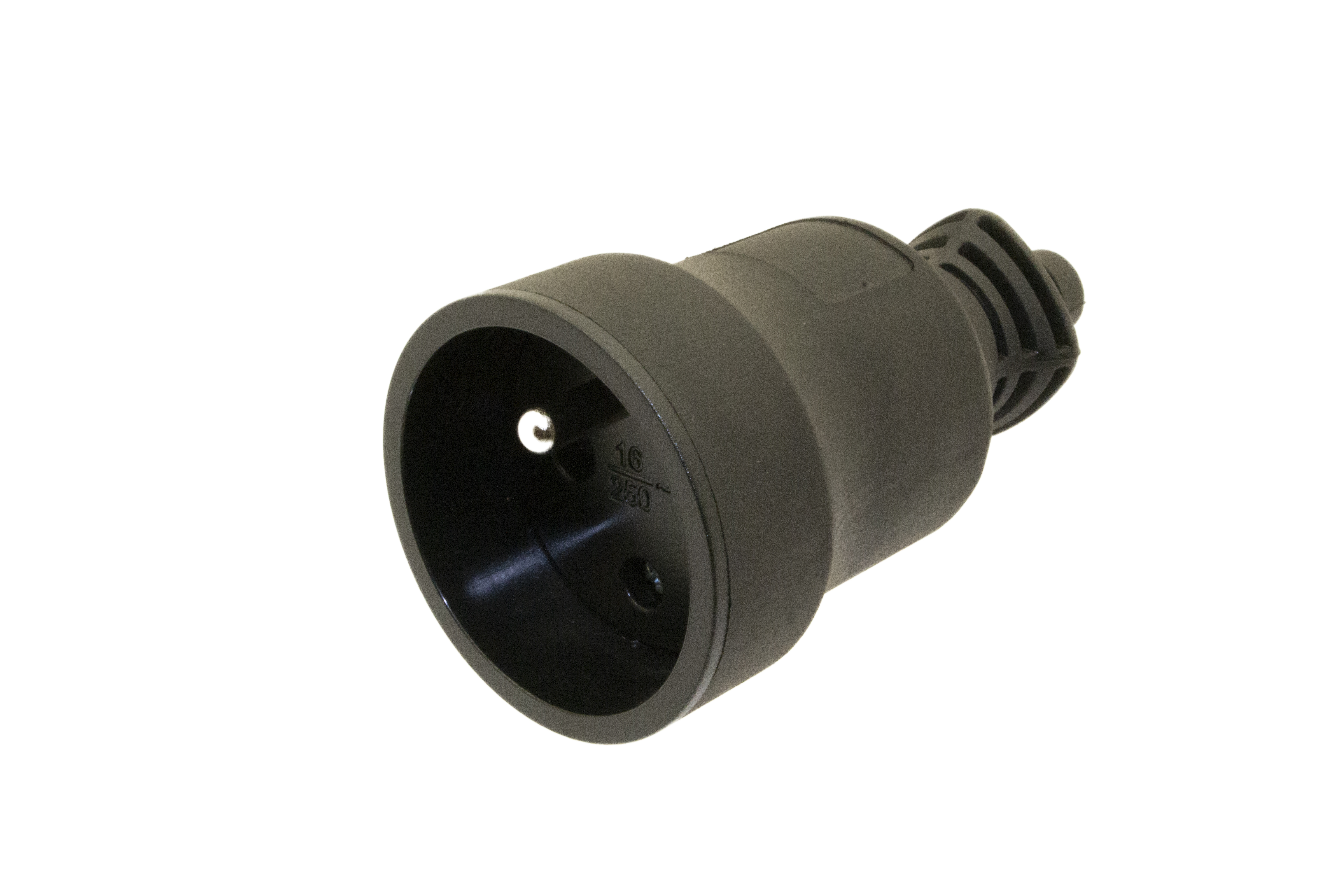 Huppertz Koppelstekker Rubber Zwart 16A