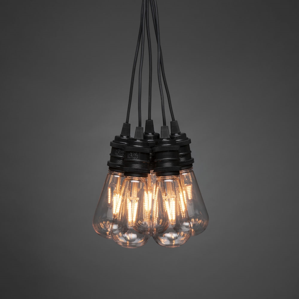 Konstsmide Lichtsnoer Startset Edison 9,15m met 10 Verwisselbare Lampen 15W 46lm 1800K Dimbaar