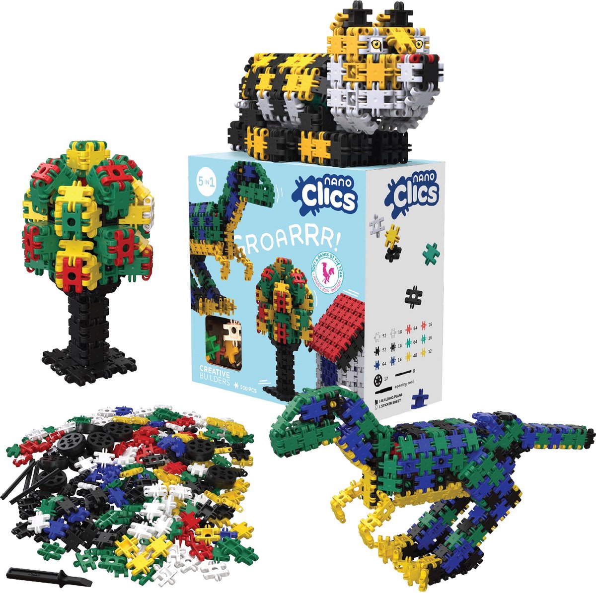 Nano Clics - Creative Builders - 500 Stuks