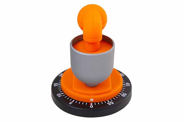 Bengt Ek Design Kookwekker Keukenrobot Oranje 7.6x9.2 cm
