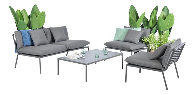 Arcane Viens Loungeset Alu Antraciet