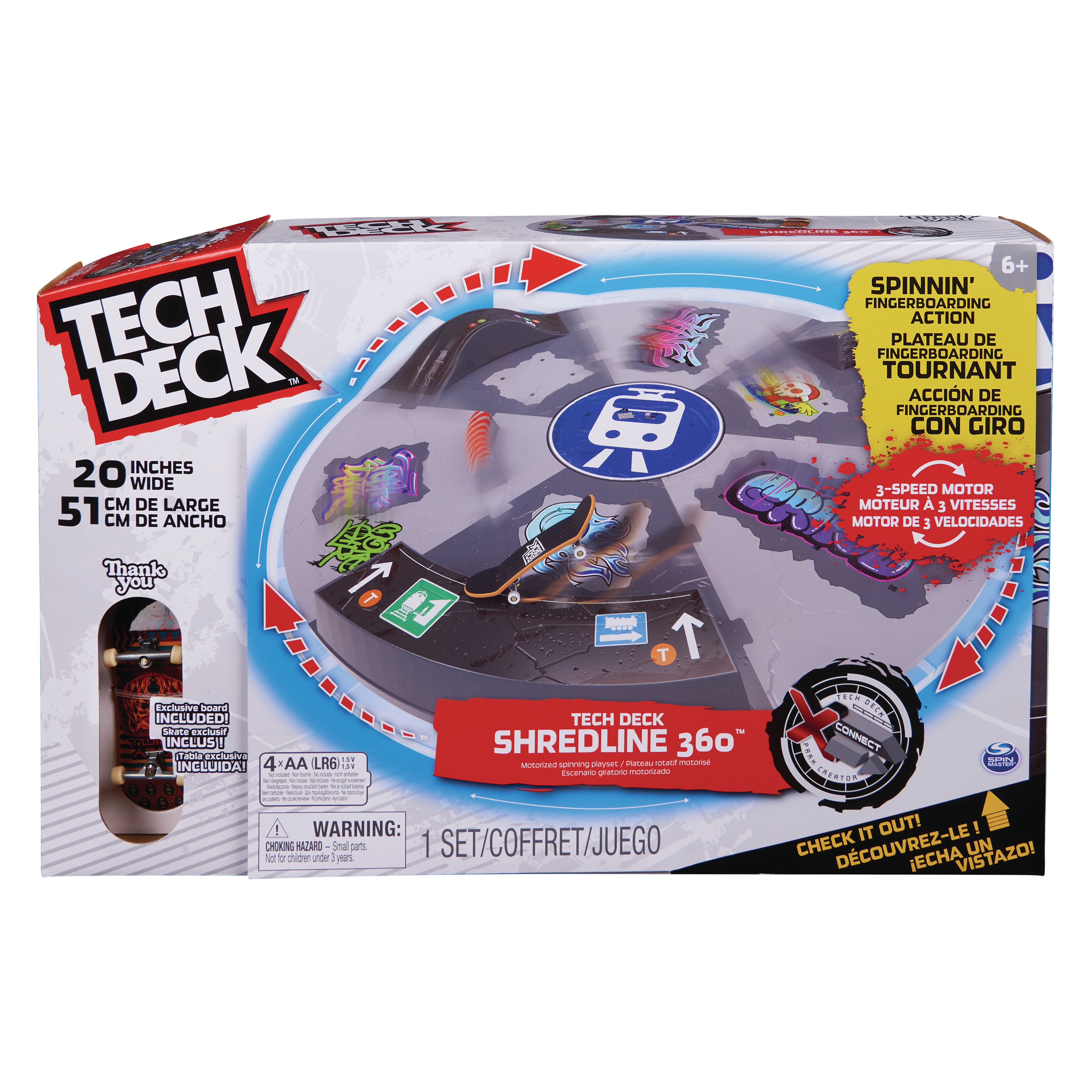 Tech Deck Shredline 360 draaitafel met motor