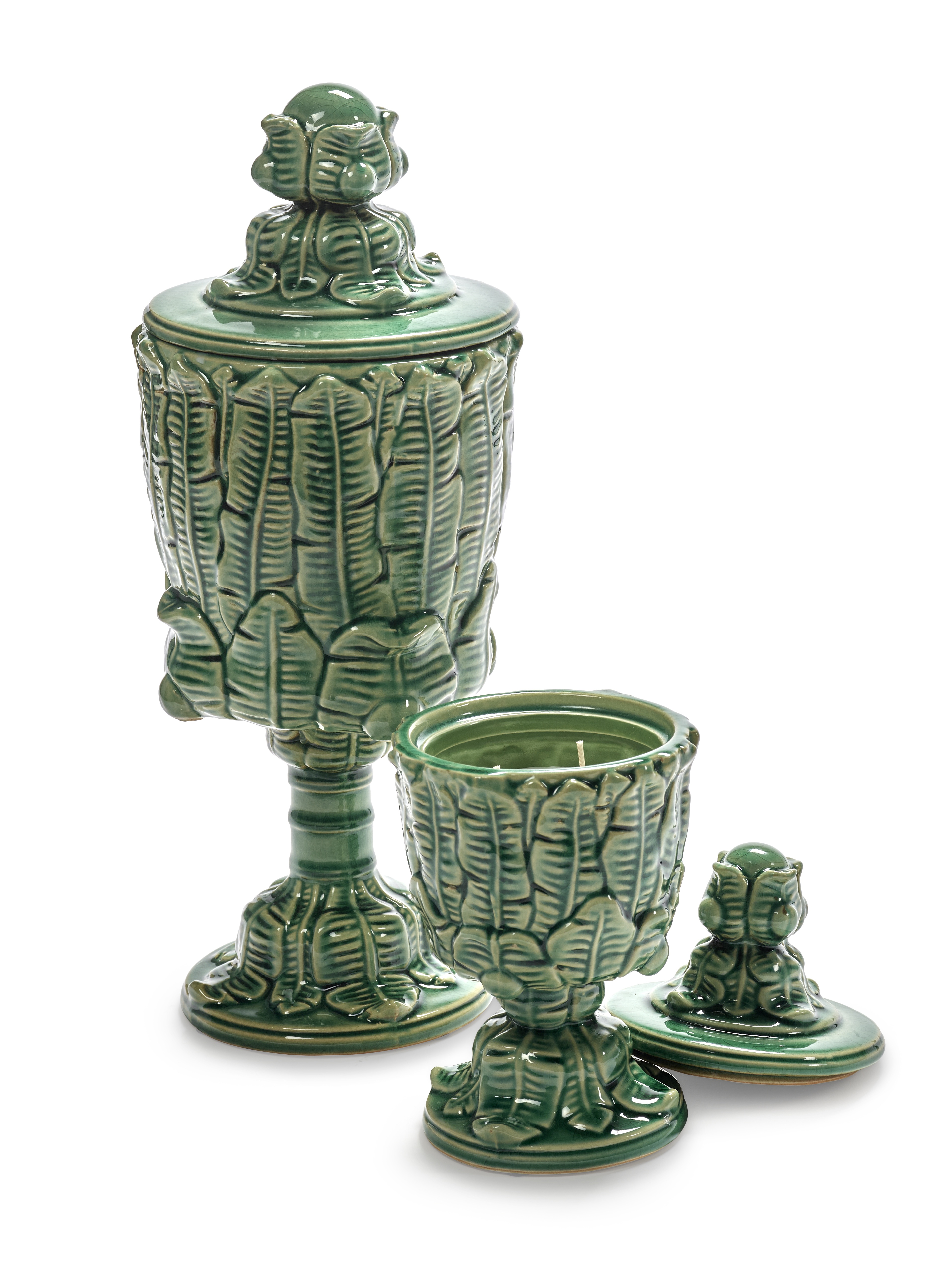 Serax Geurkaars Green Palm S 11.5x23.5 cm - by Catherine Martin
