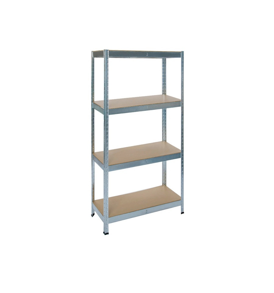 Practo Rek Galva Heavy Duty 4 Legborden 175 kg - MDF Legbord - 150x75x30 cm