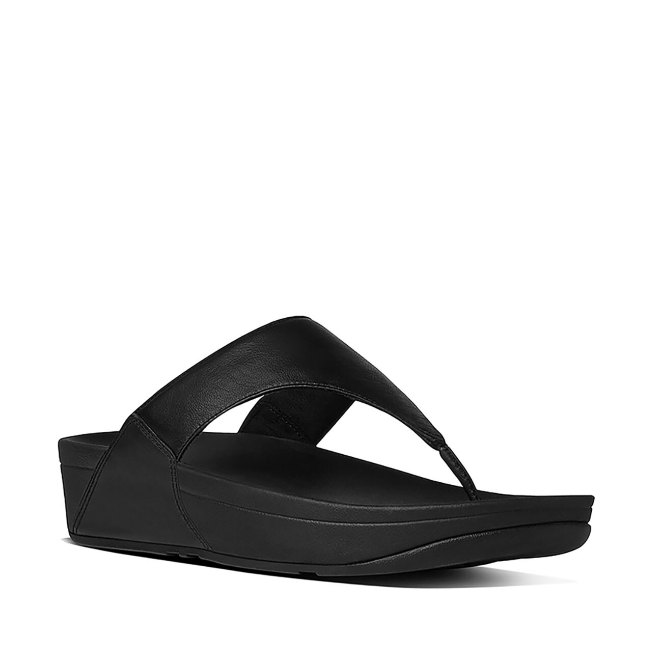 Fitflop Teenslipper Dames Lulu Leather Toepost Black - maat 36