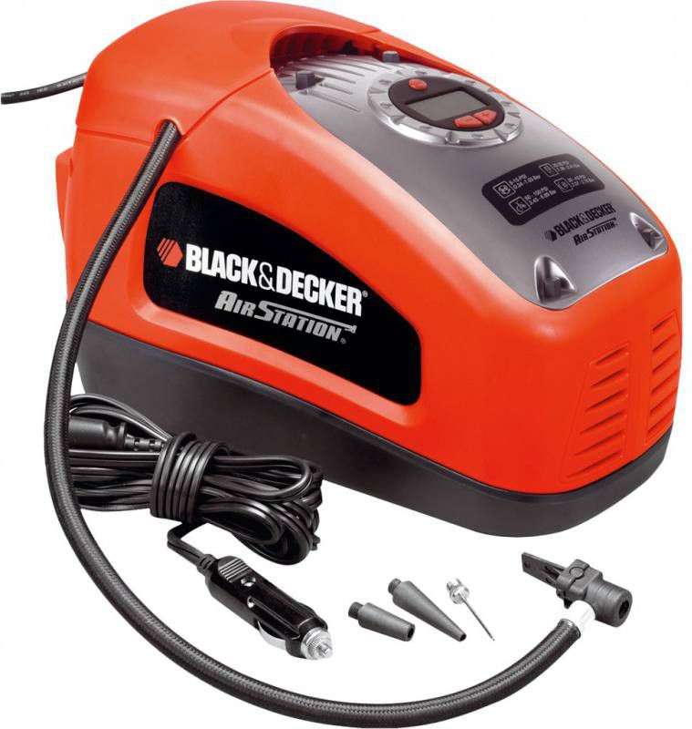Black+Decker Multifunctionele Compressor 220/12V 160 psi/ 11 bar