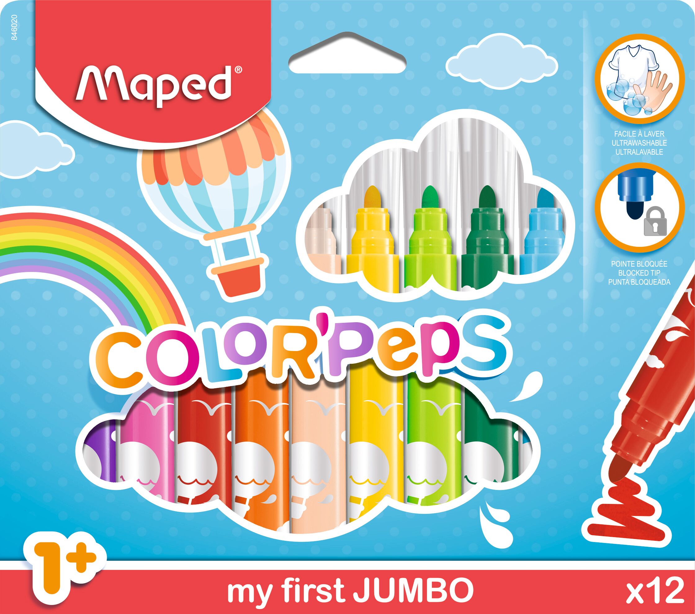 Maped Viltstiften Color'Peps Jumbo 12 stuks