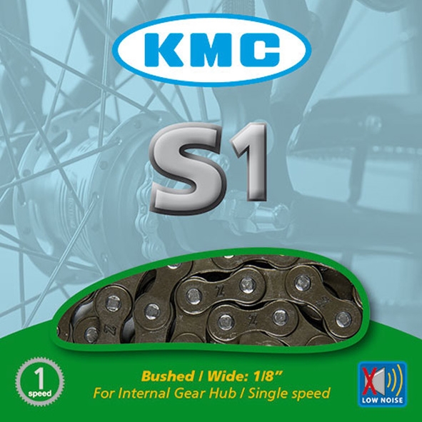 KMC fietsketting vrijwiel 1 speed 1/8" 112 schakels