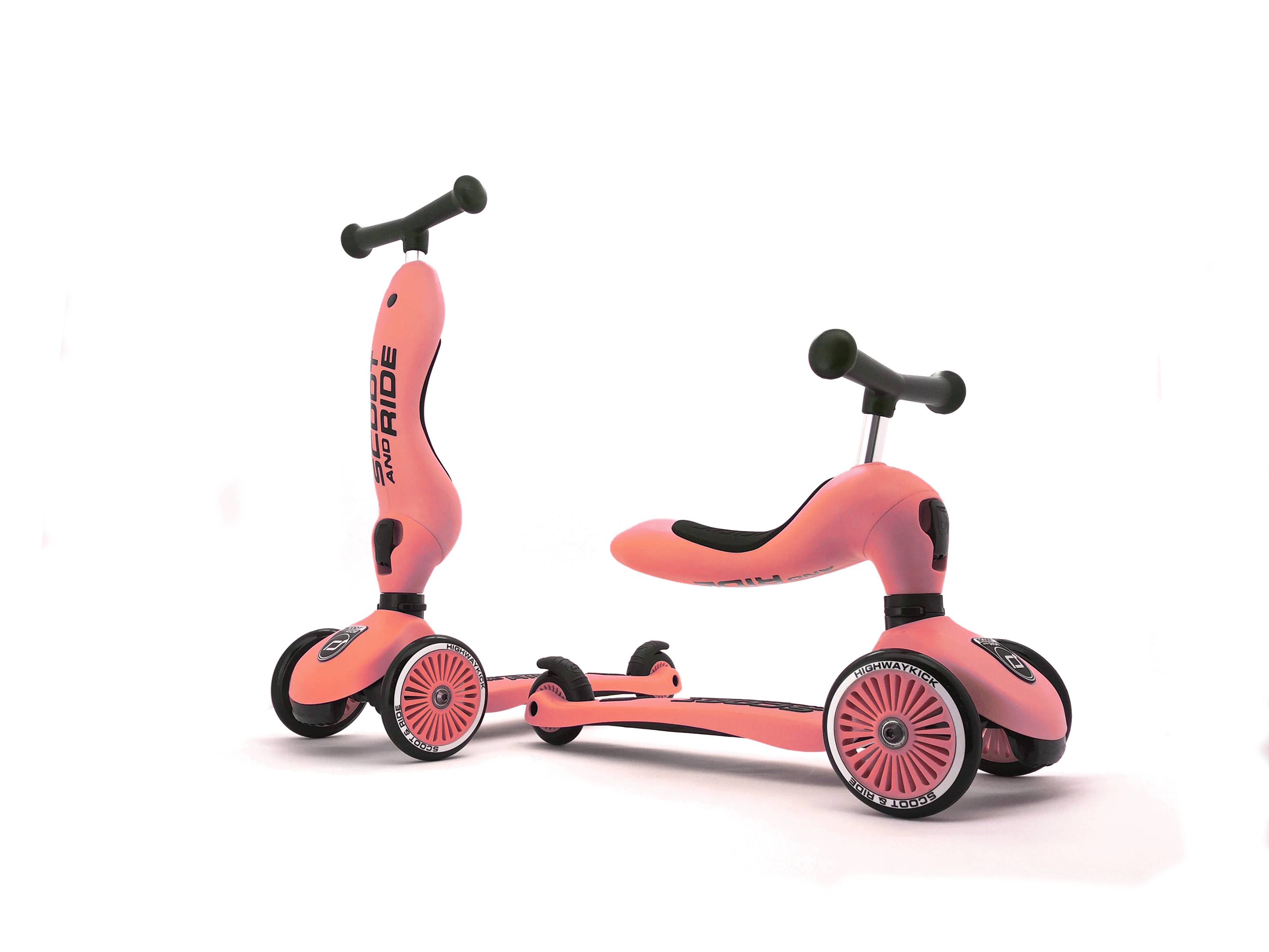 Scoot and Ride Highwaykick 1 Loopfiets-Step in 1 Peach - 1-5 jaar