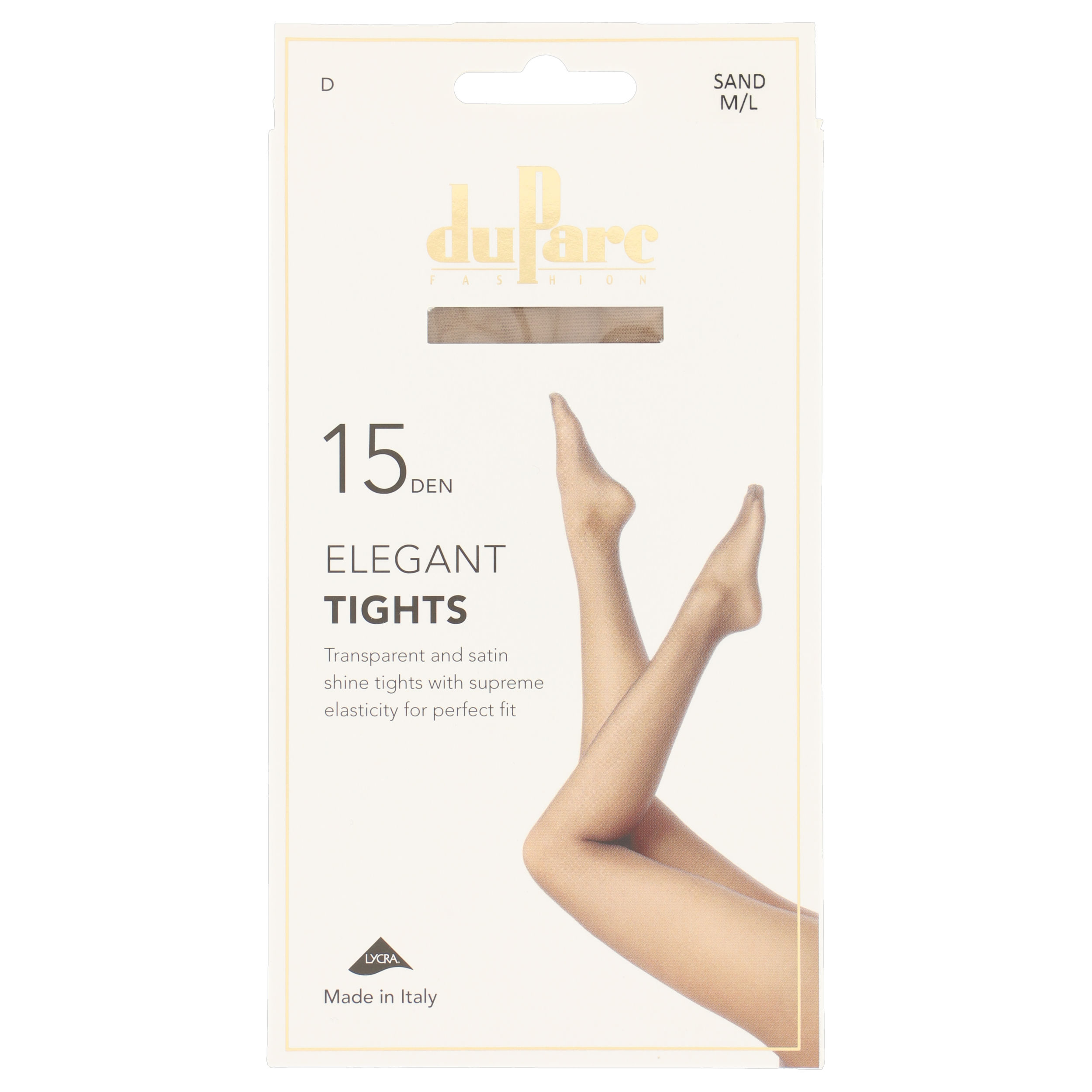 duParc Panty Dames Lycra 15 den DP8515 Zijdeglans Sand ML