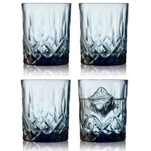 Lyngby Whiskyglas Sorrento Blue set 4 stuks - 32cl - 8.3x10 cm