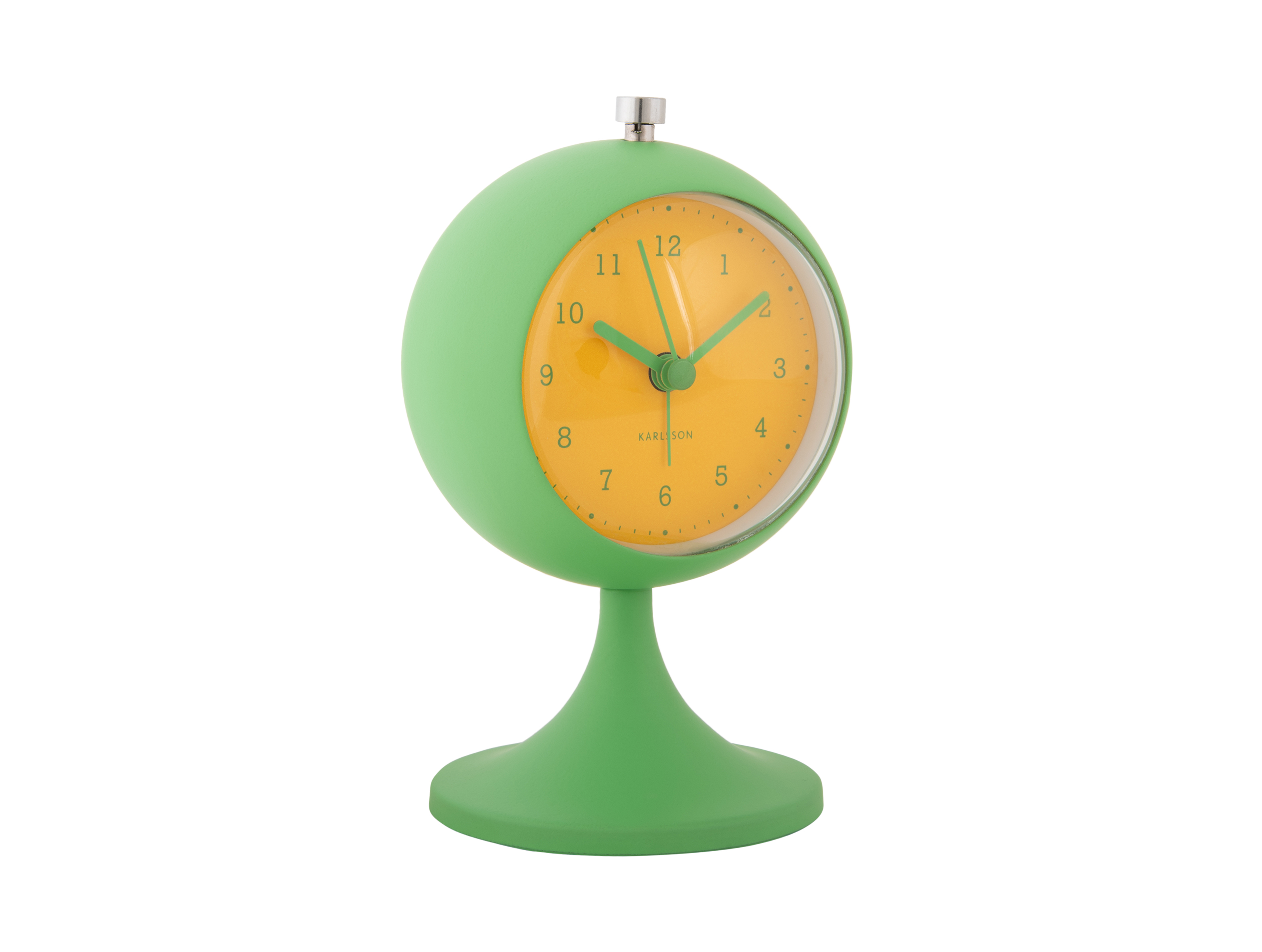 Karlsson Alarmklok Funky Retro Bright Green - 9x14.2x6.3 cm - Analoog