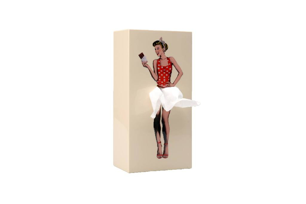 Spextrum Tissue Box Tissue Up Girl Beige 27x13.4x8.5 cm