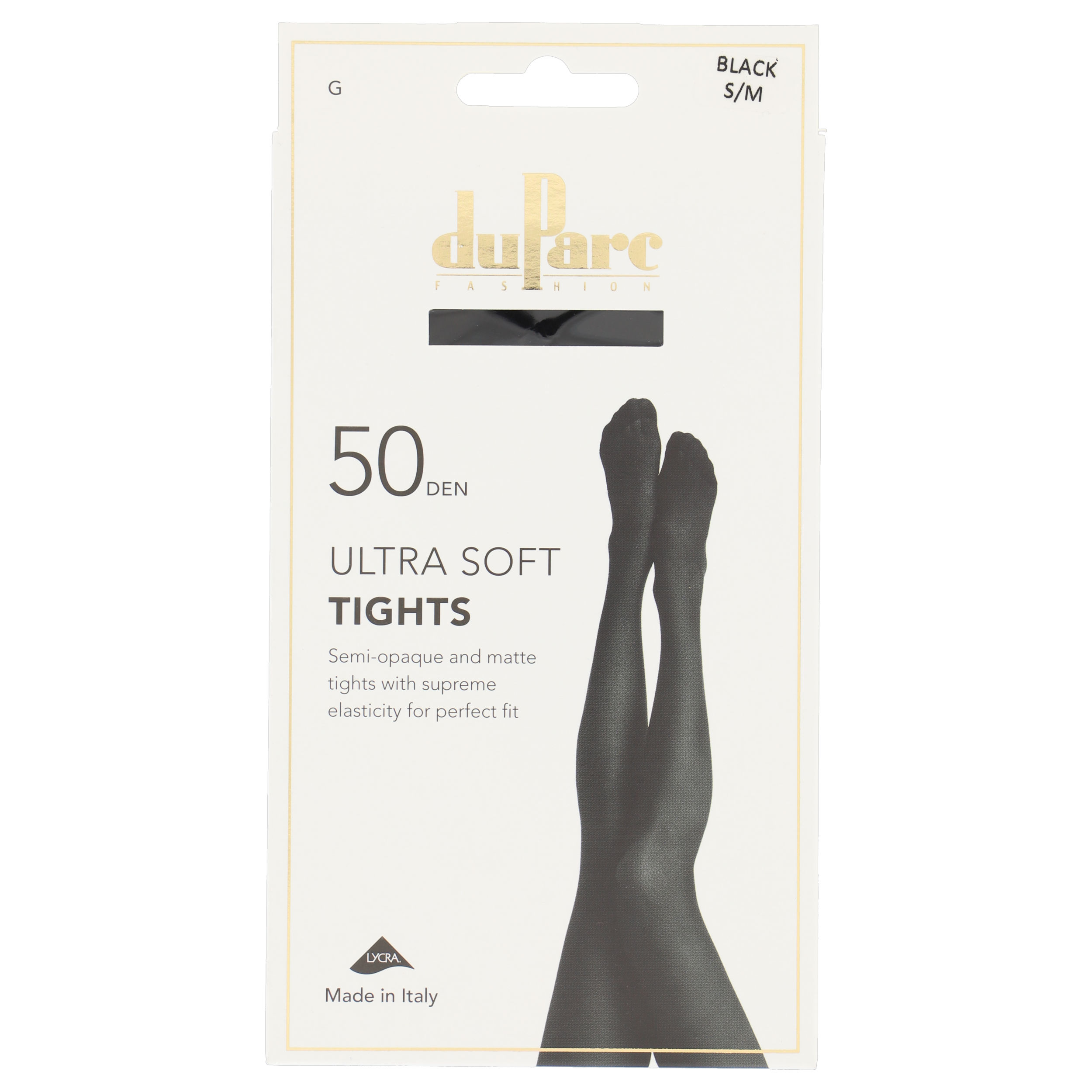 duParc Panty Dames Microfibre 50 den DP8545 Mat Zwart SM