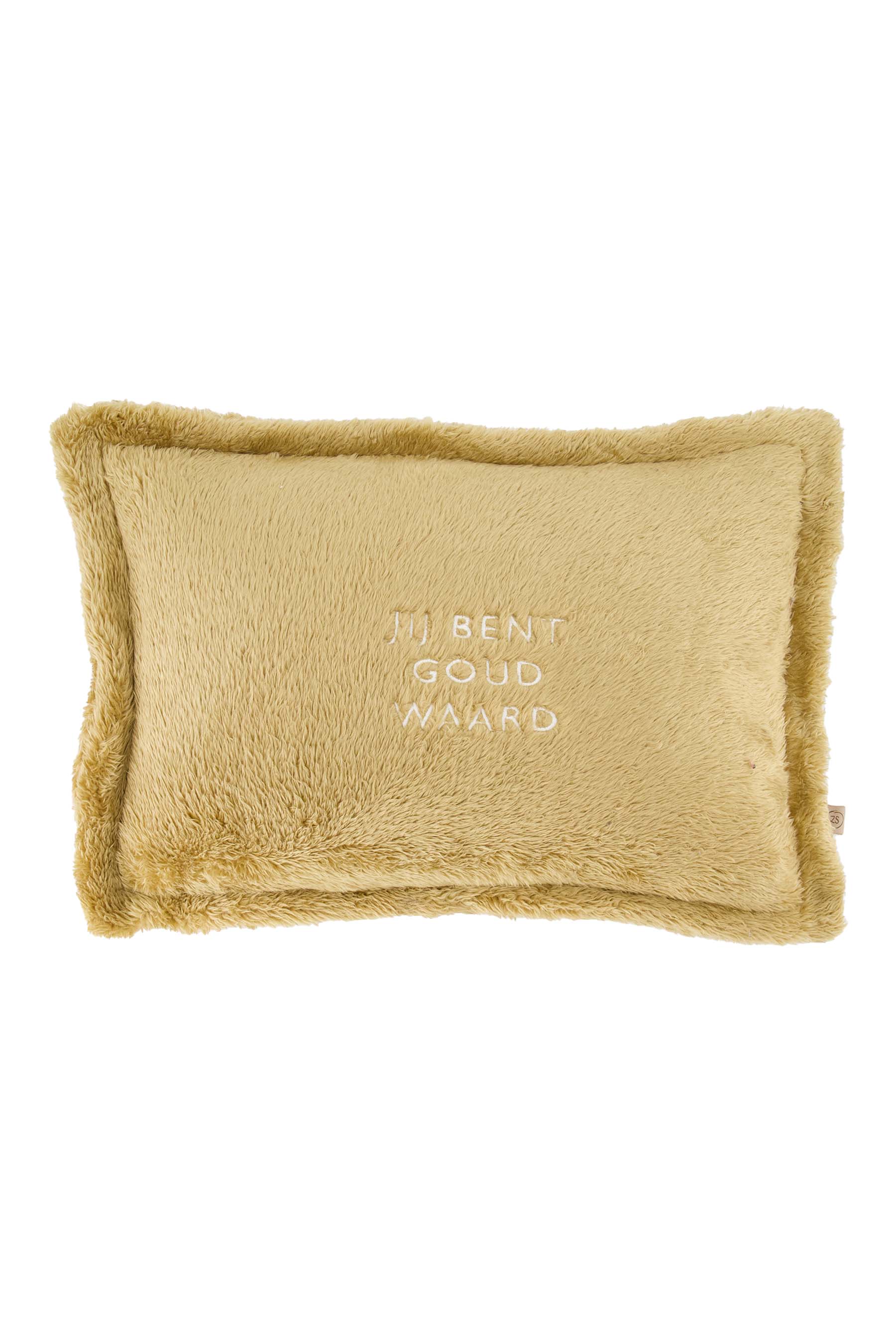 Zusss Kussen Jij Bent Goud Waard 35x25 cm - Dark Red - Fluffy