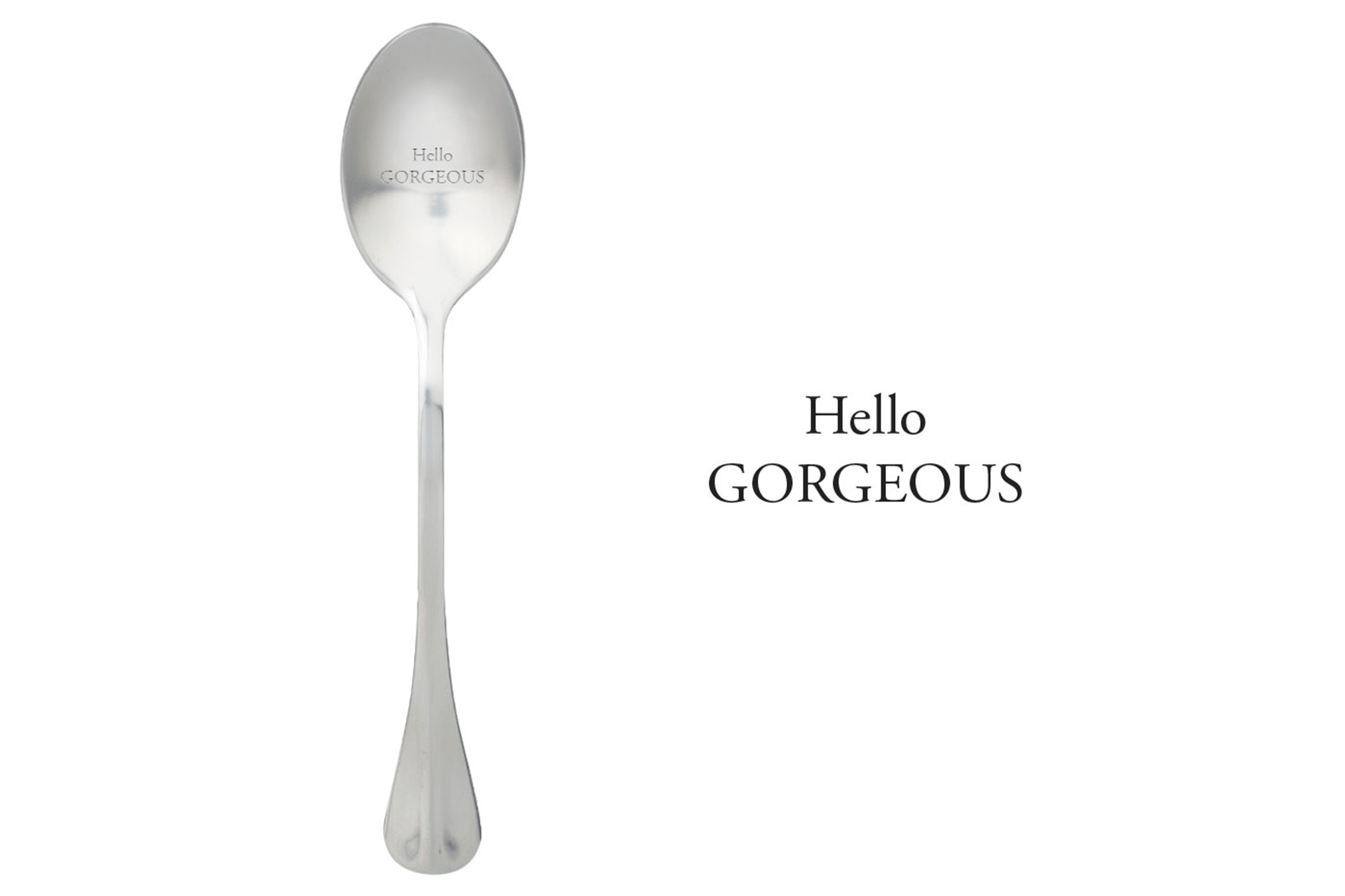 One Message Spoon Lepel met Tekst Hello Gorgeous