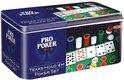 Texas Hold'em Poker Set met 200 Chips in blikken doos