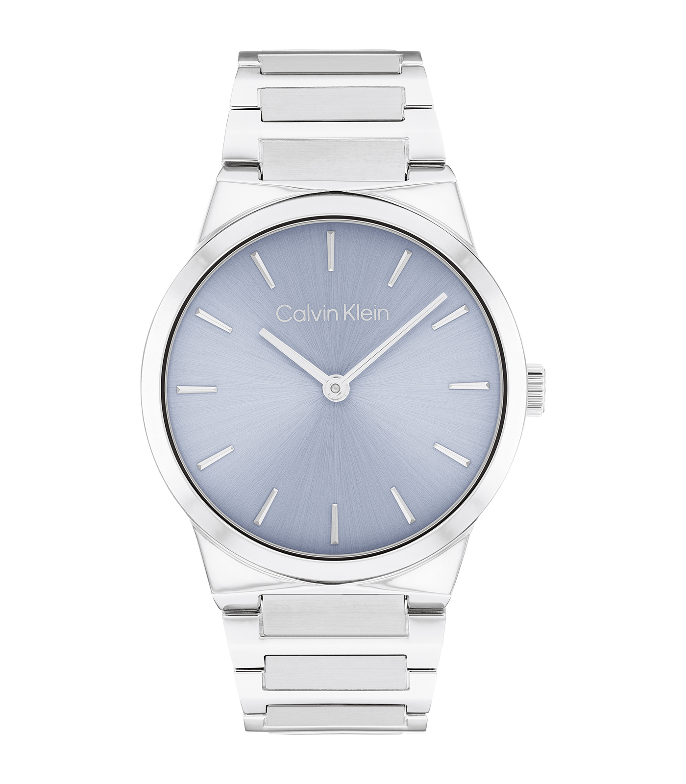 Calvin Klein Polshorloge Linear Elegance Zilver-Blauw