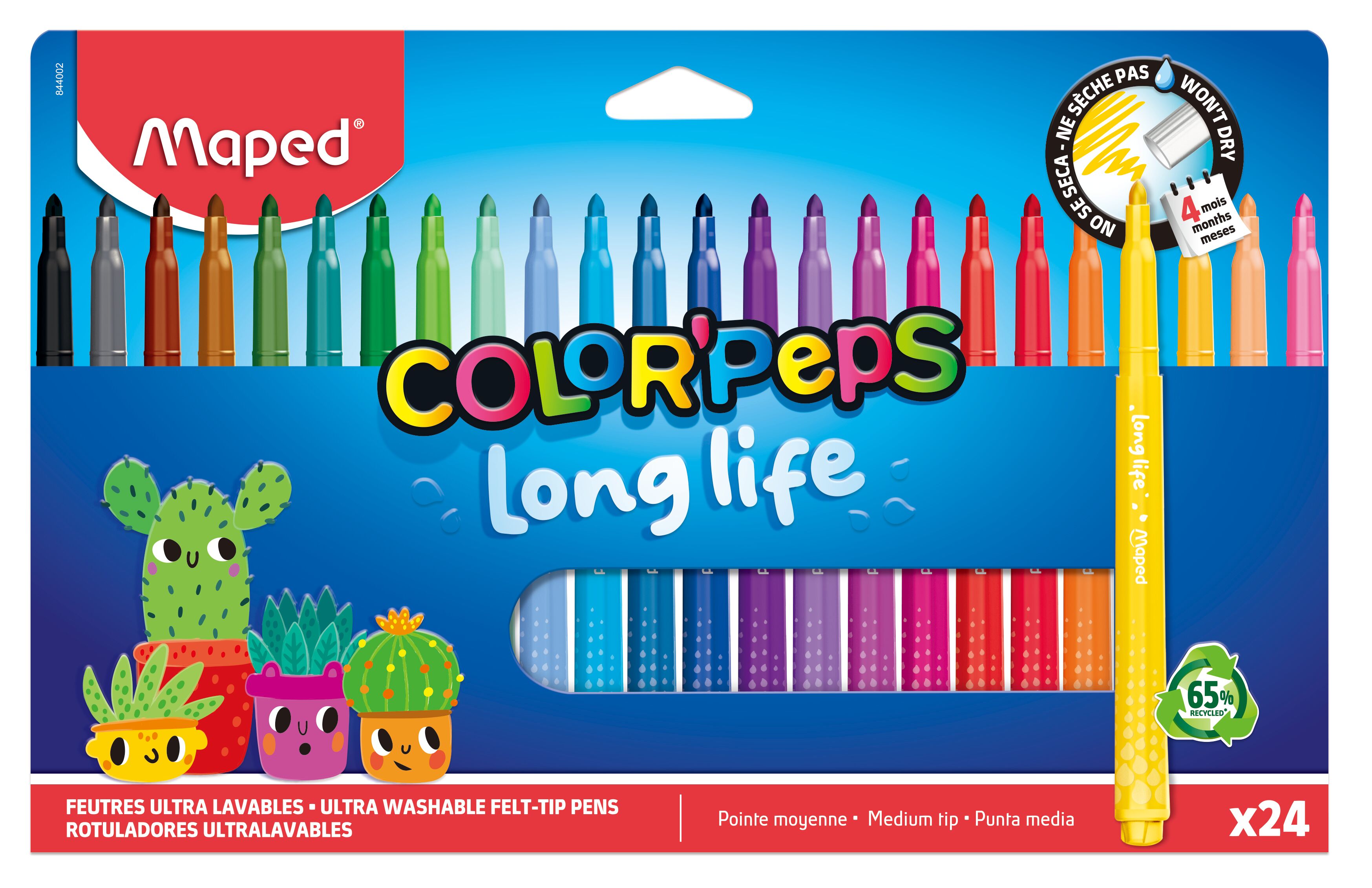 Maped Viltstiften Color'Peps Long Life 2.0 - 24 stuks