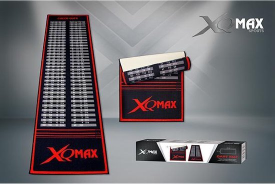 XQ Max Checkout Dartmat Rood 80x285 cm