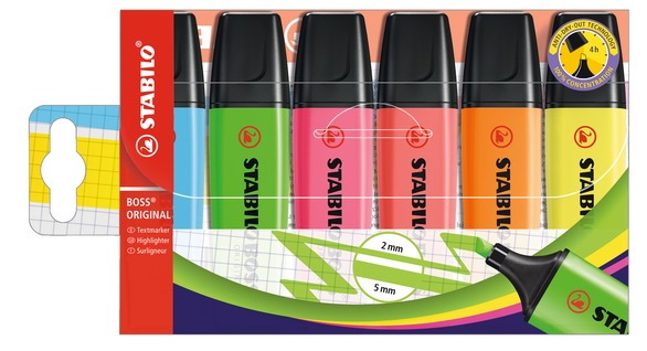 STABILO BOSS Markeerstift Original 6 stuks