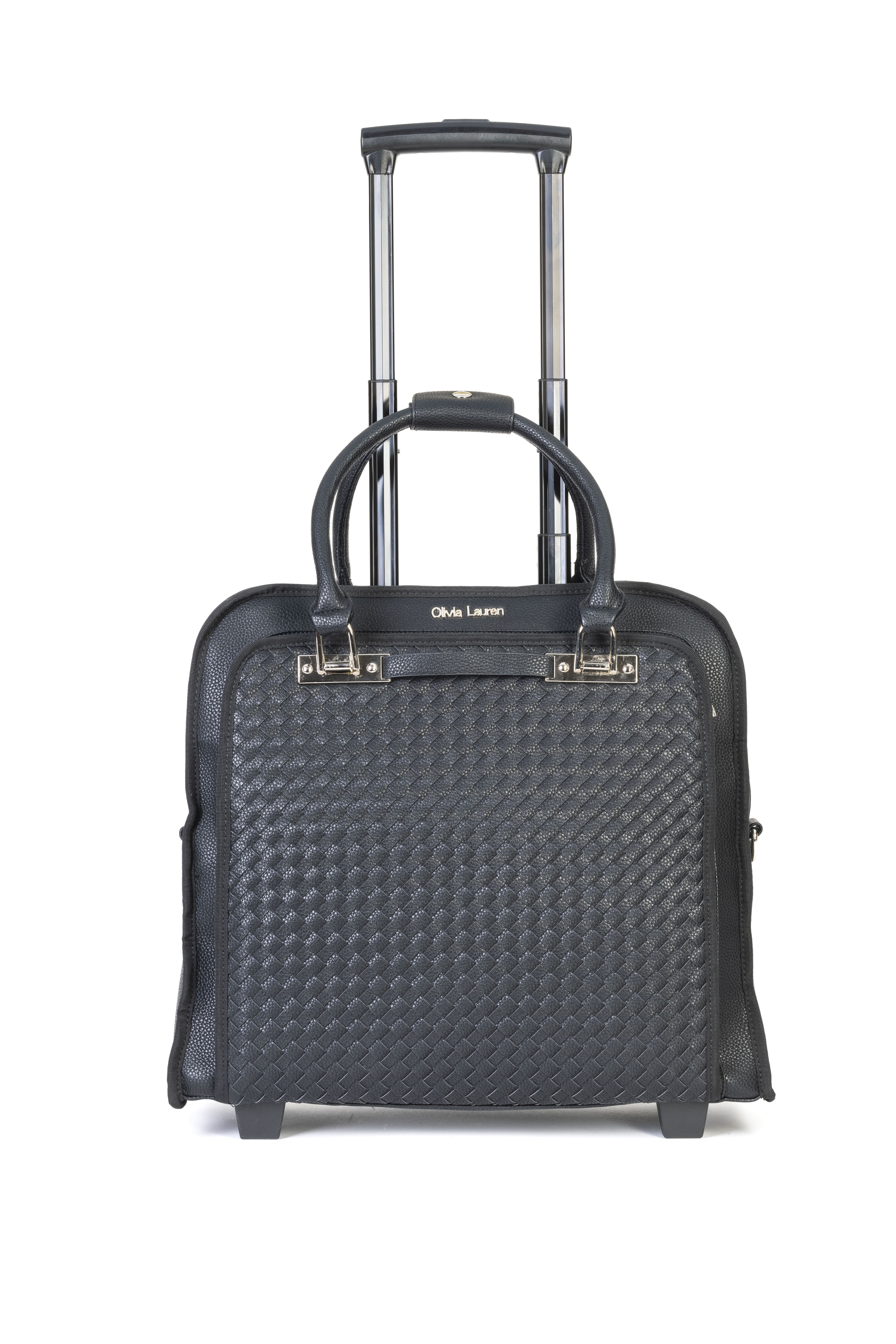 Olivia Lauren Eagle Business Trolley 17" Gevlochten Zwart 45x18x40 cm