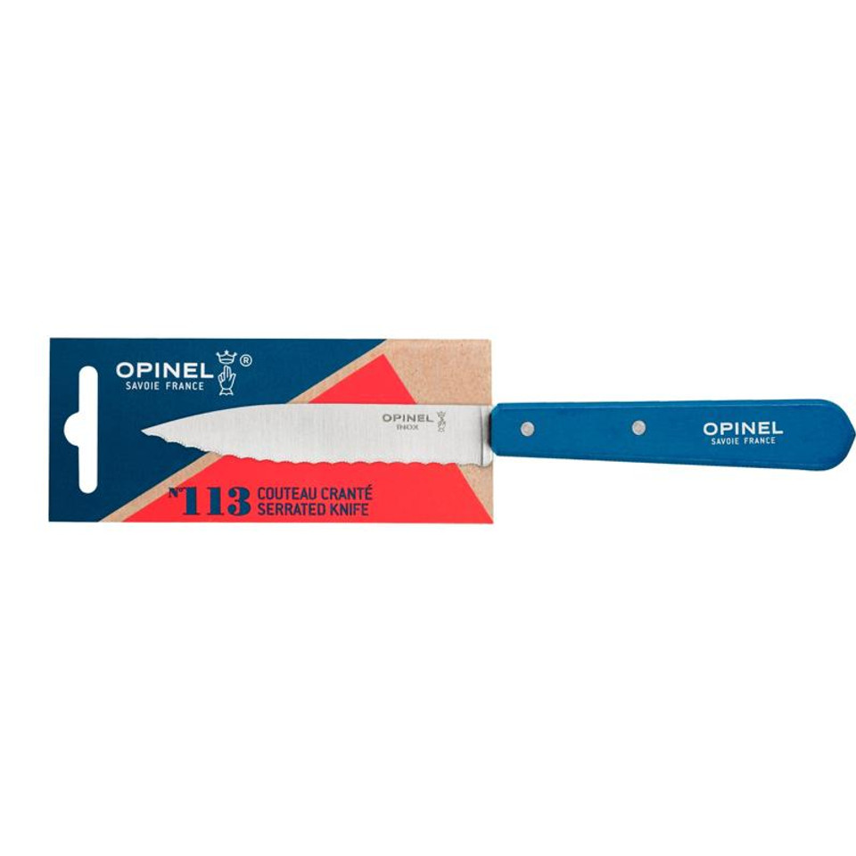 Opinel Schilmes Nr.113 Paysage Blauw 10cm - Gekarteld - Officemes