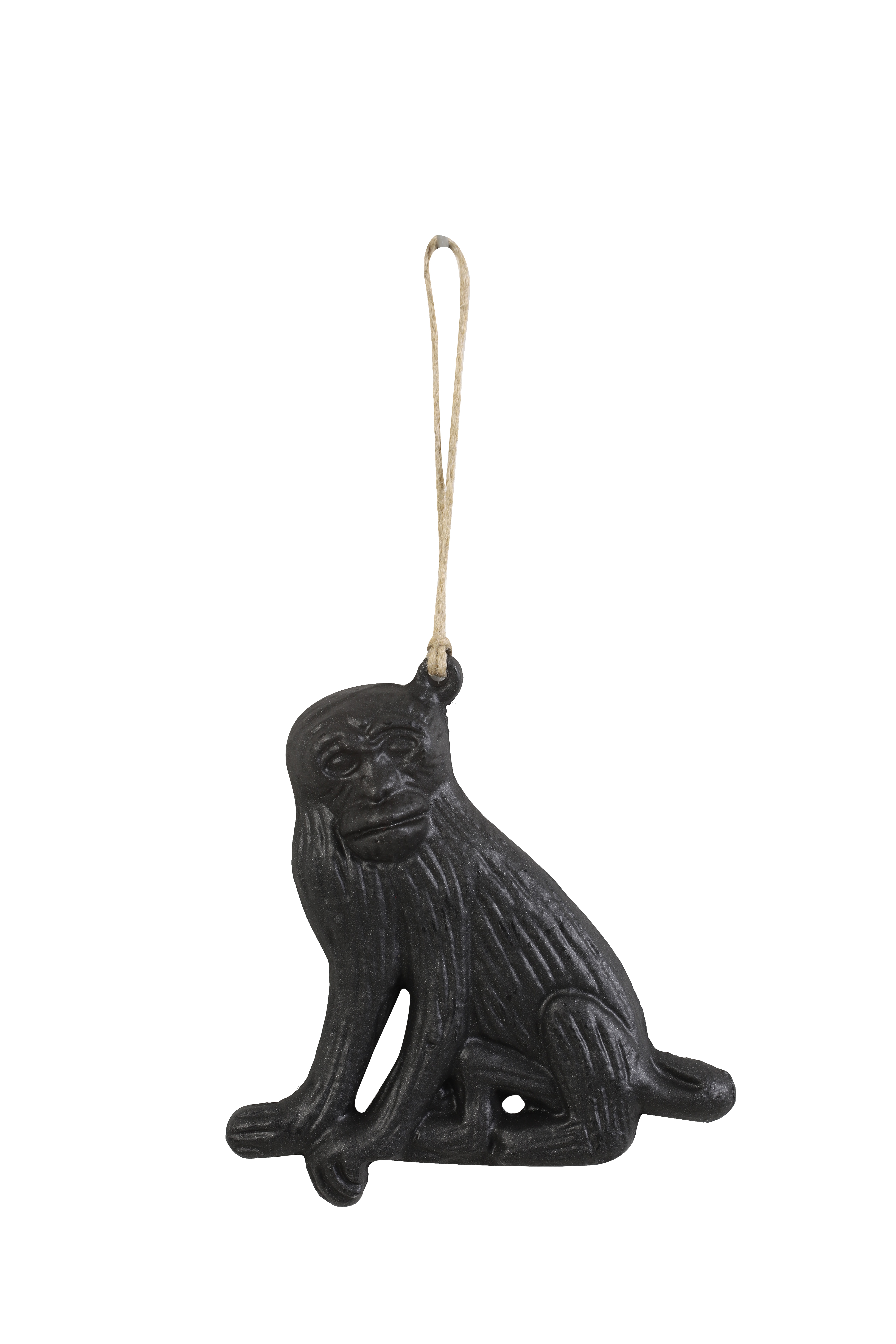 Light & Living Hangdecoratie Aap 8x3x14cm - Mat Zwart