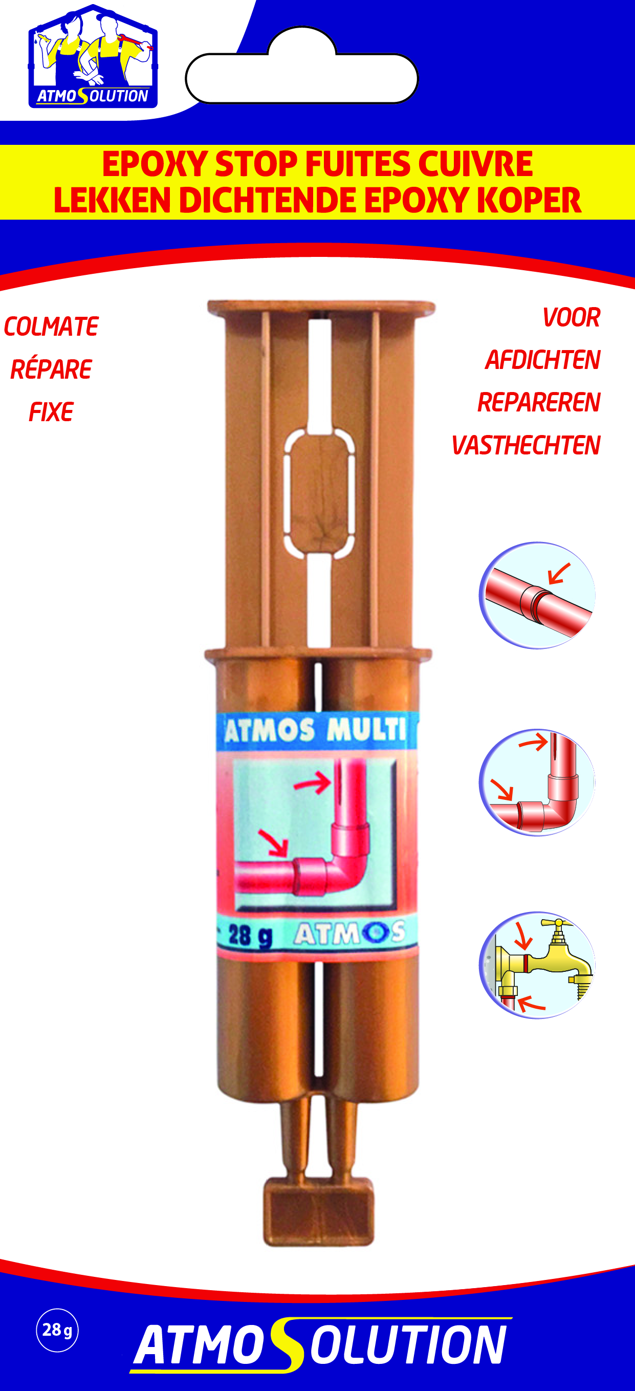 Atmos Multi Koud Lassen Koper 28 g Last - Repareert - Bevestigt