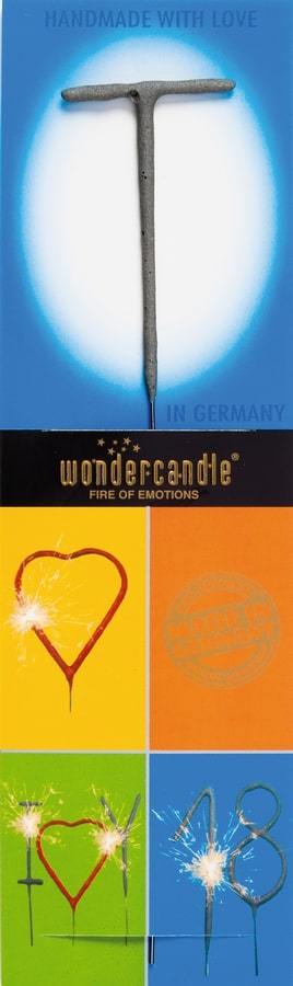 Wondercandle Classic Letter T Grijs