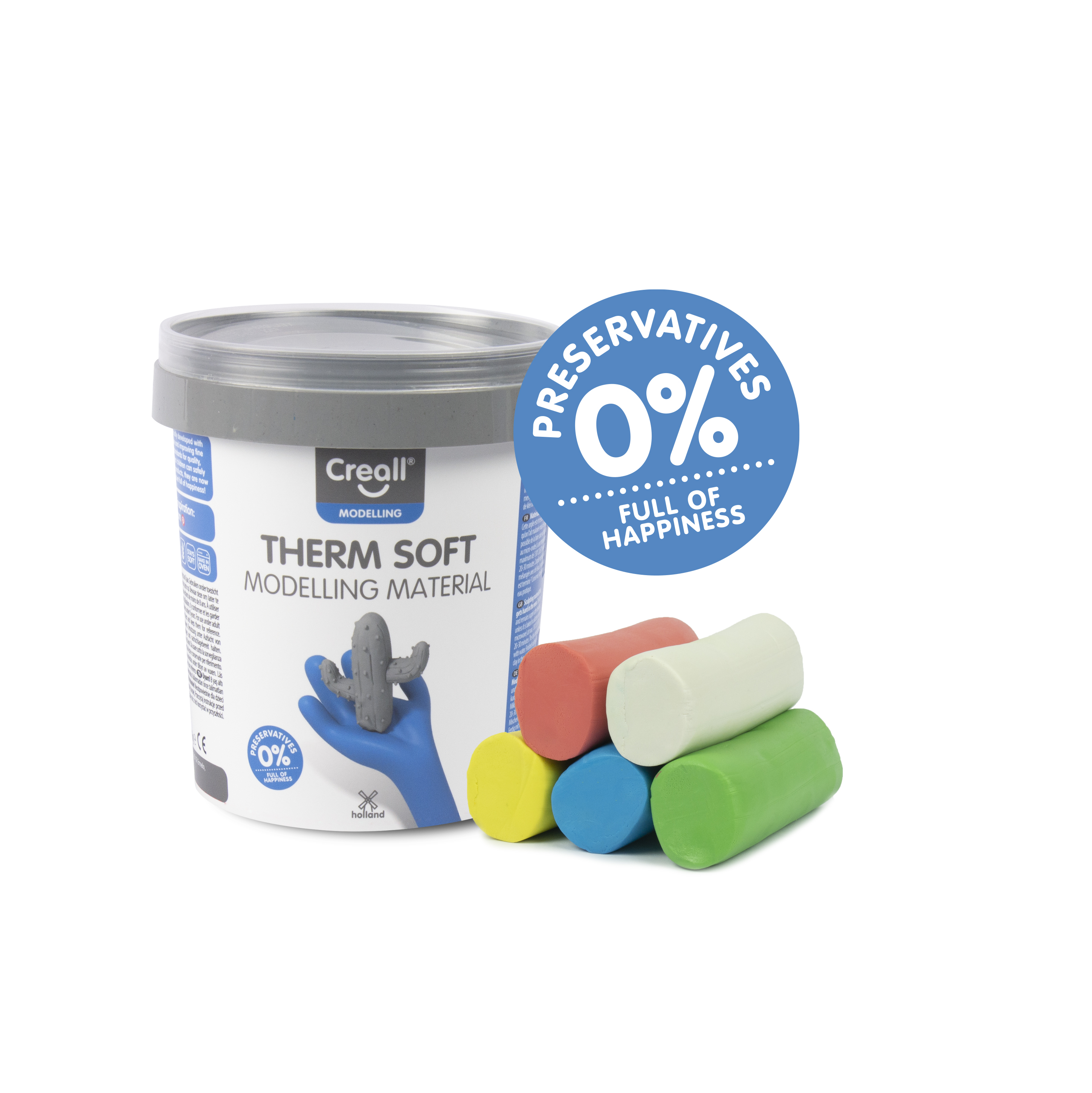 Creall Boetseerklei Therm Soft Happy 500 g assorti - Prijs per Stuk