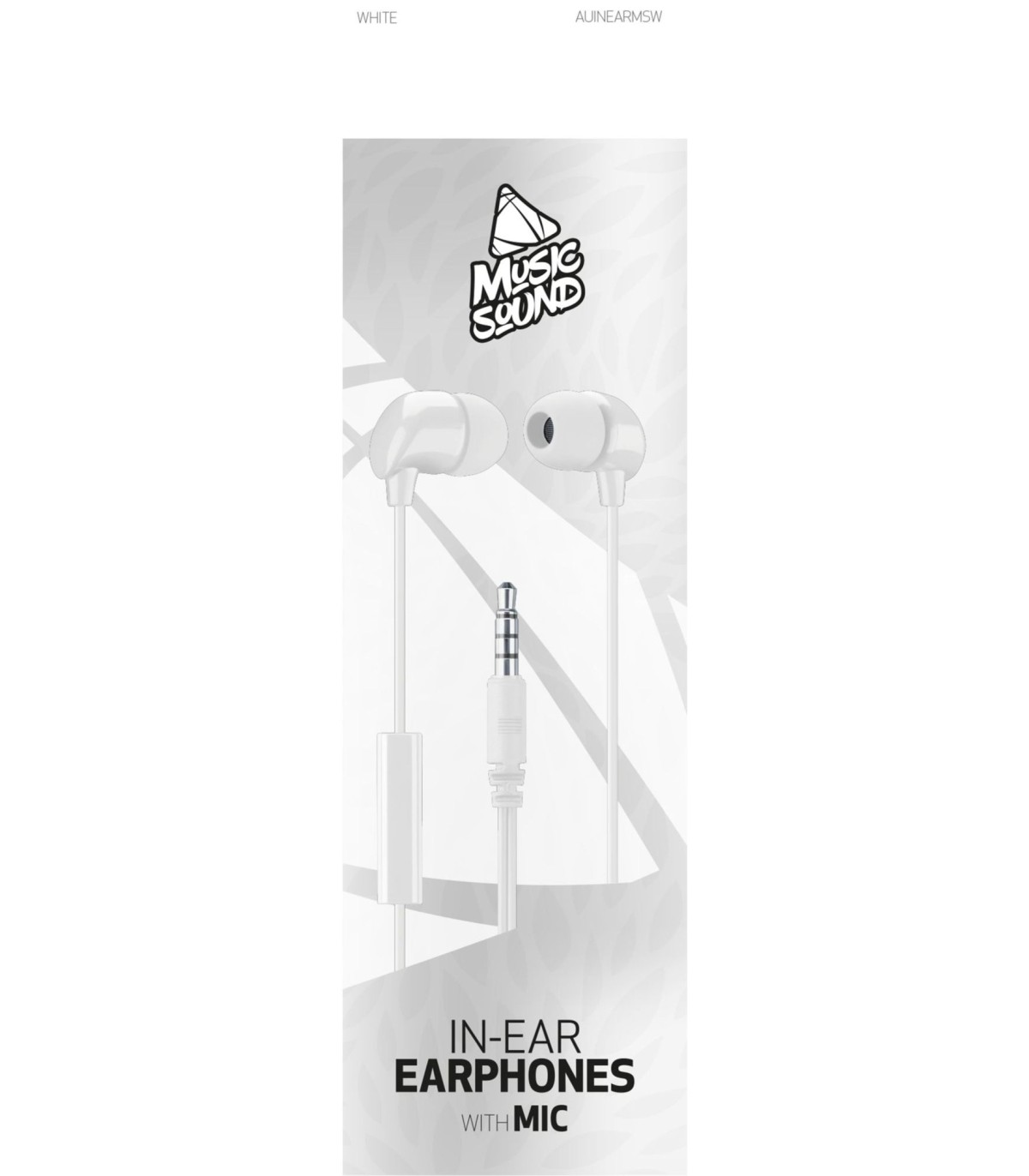 Music Sound Headphone met Microfoon universeel, wit