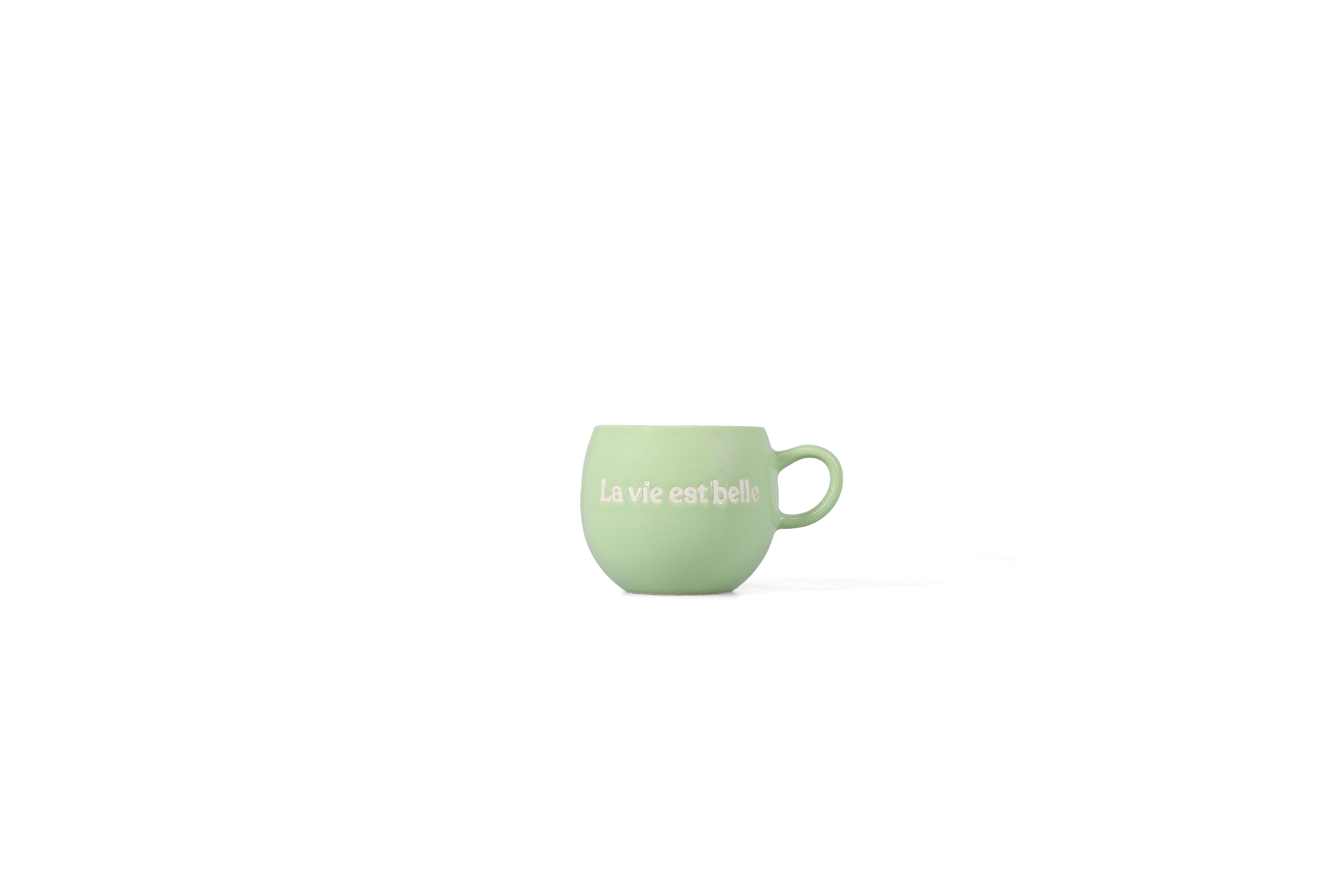 Salt & Pepper Mok Muggies La Vie Est Belle 420ml - Aardewerk - Groen