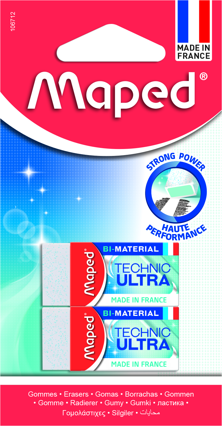 Maped Gom Technic Ultra Classic Mini 2 stuks - Blister