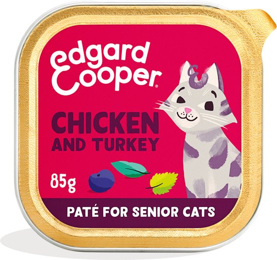 Edgard & Cooper Kattenvoeding Vlootje 85 g met Scharrelkip en Kalkoen