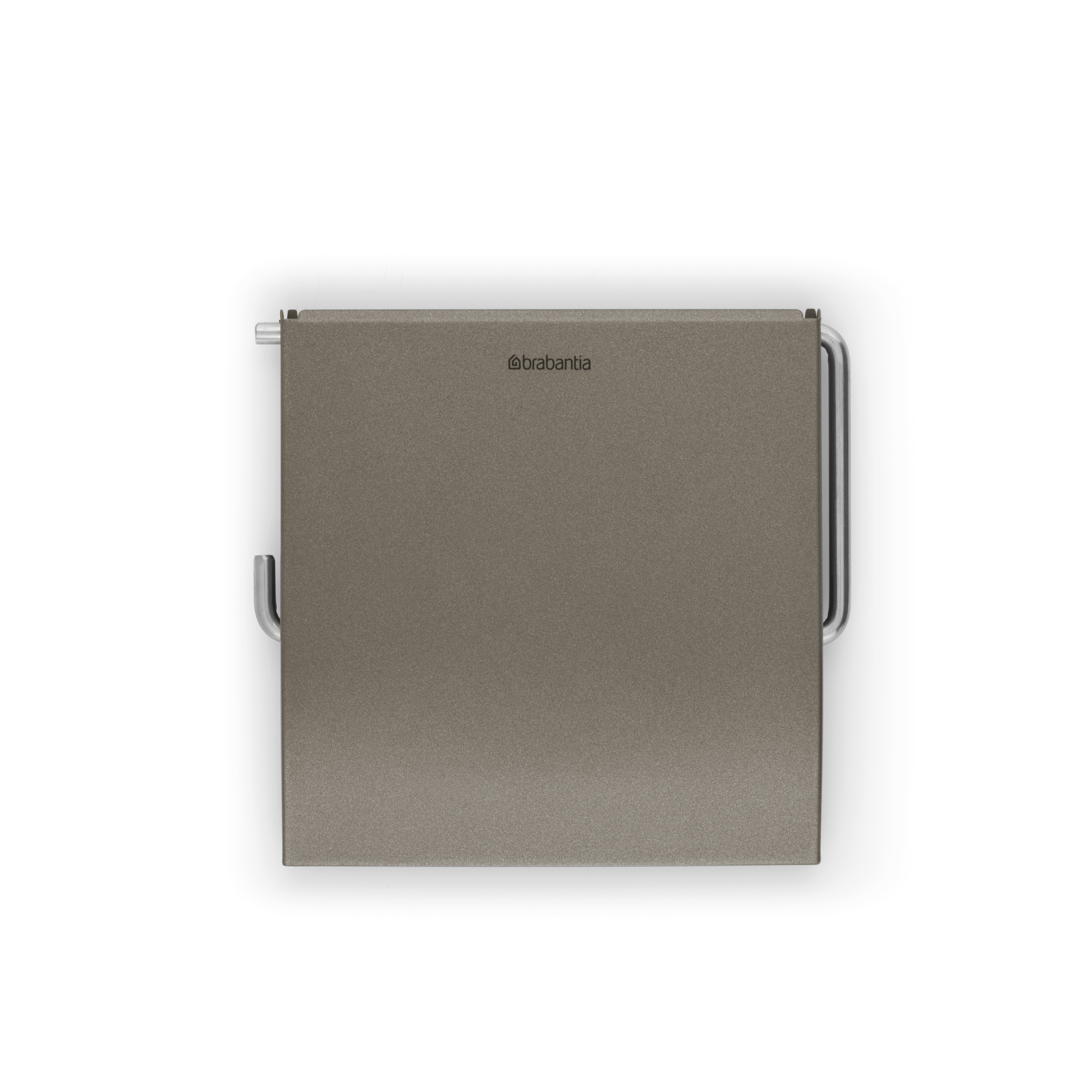 Brabantia Toiletrolhouder ReNew Platinum RVS met Klep - 13.2x12.3 cm