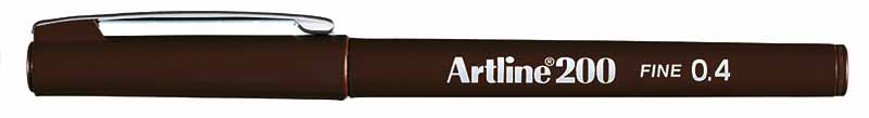 Artline Schrijfstift 200 Nylonpunt 0.4 mm - Donker Bruin