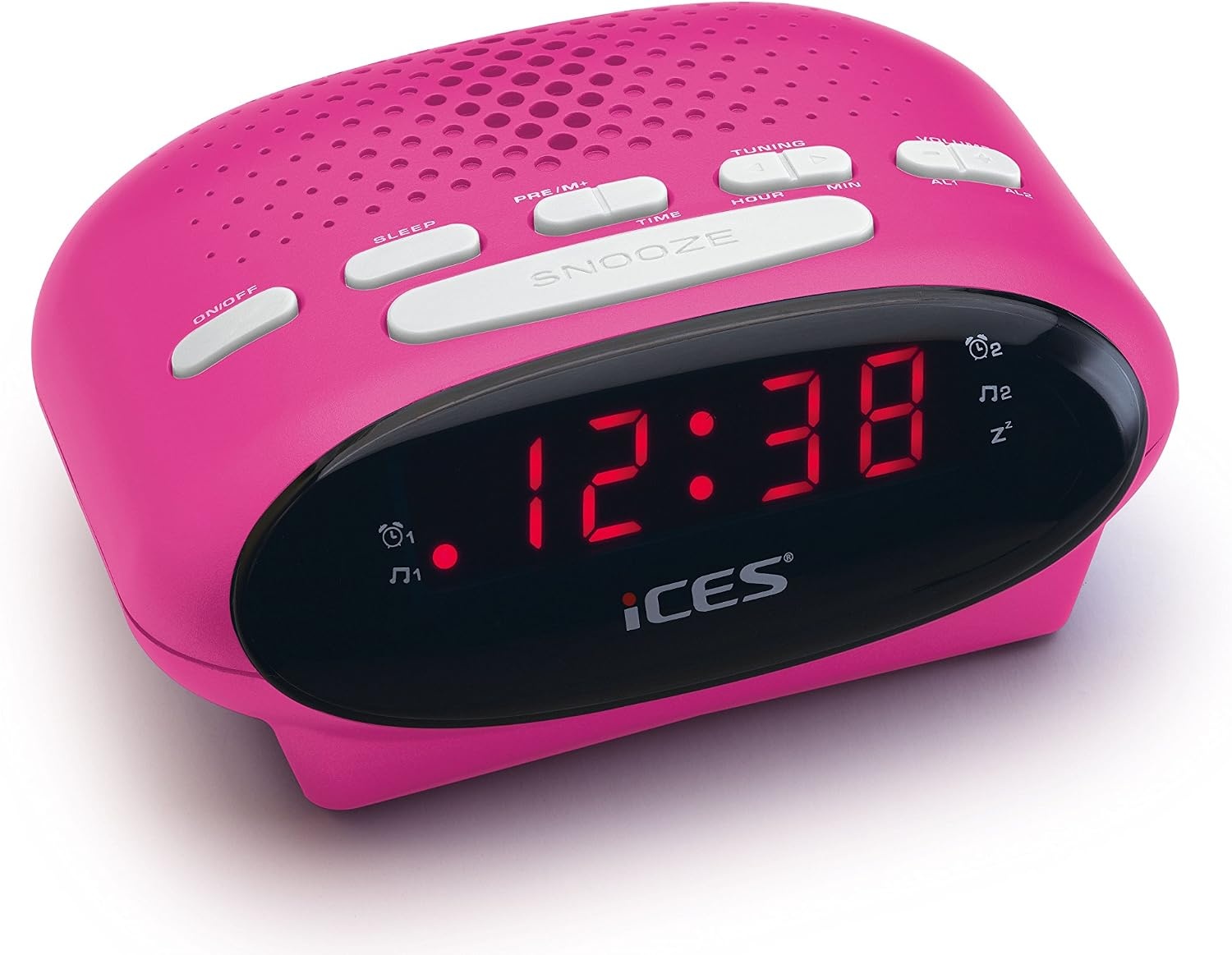 Ices ICR-210 Wekkerradio Roze