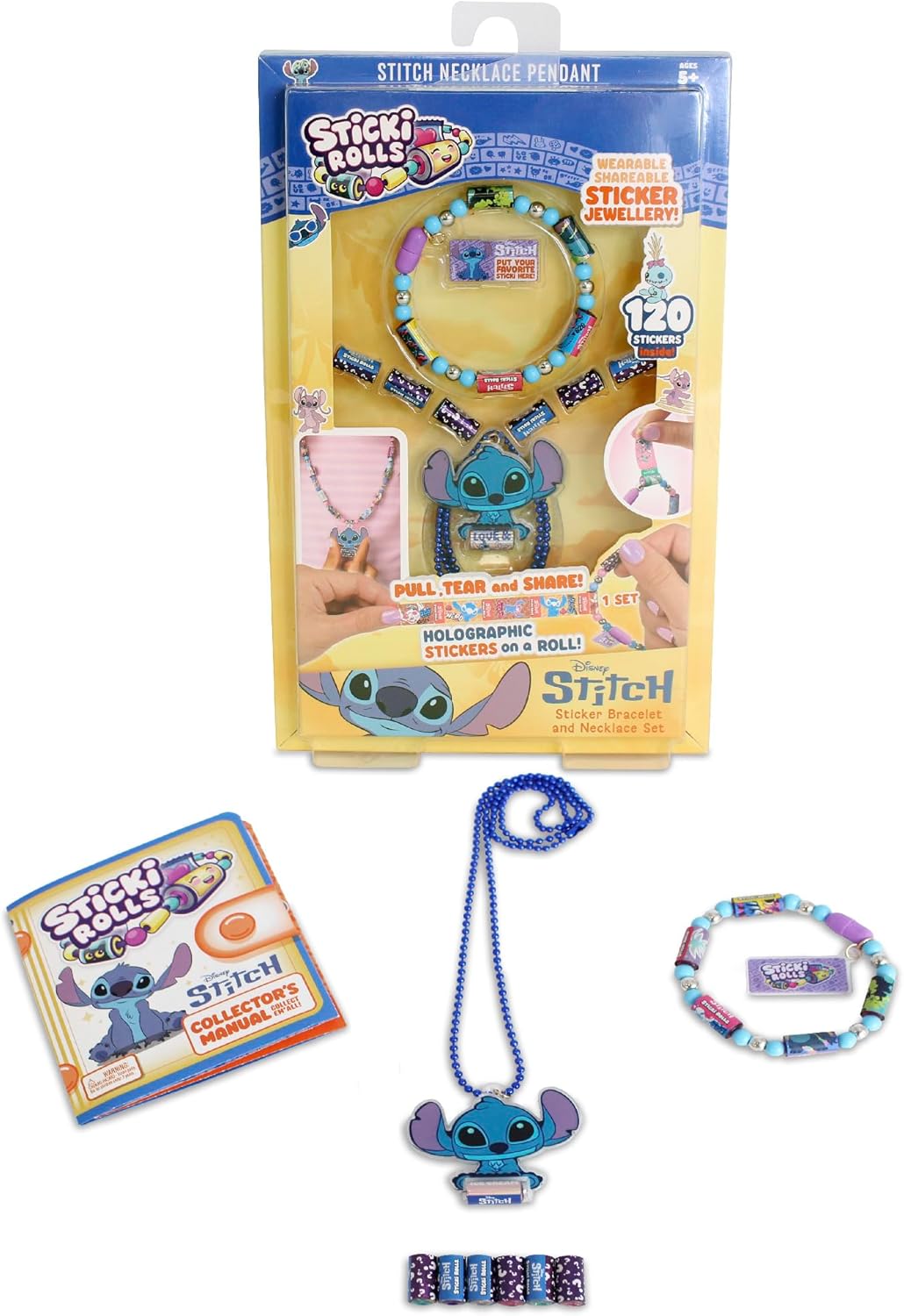Sticki Rolls - Sticki Pendant - Halsketting met Hologram stickers