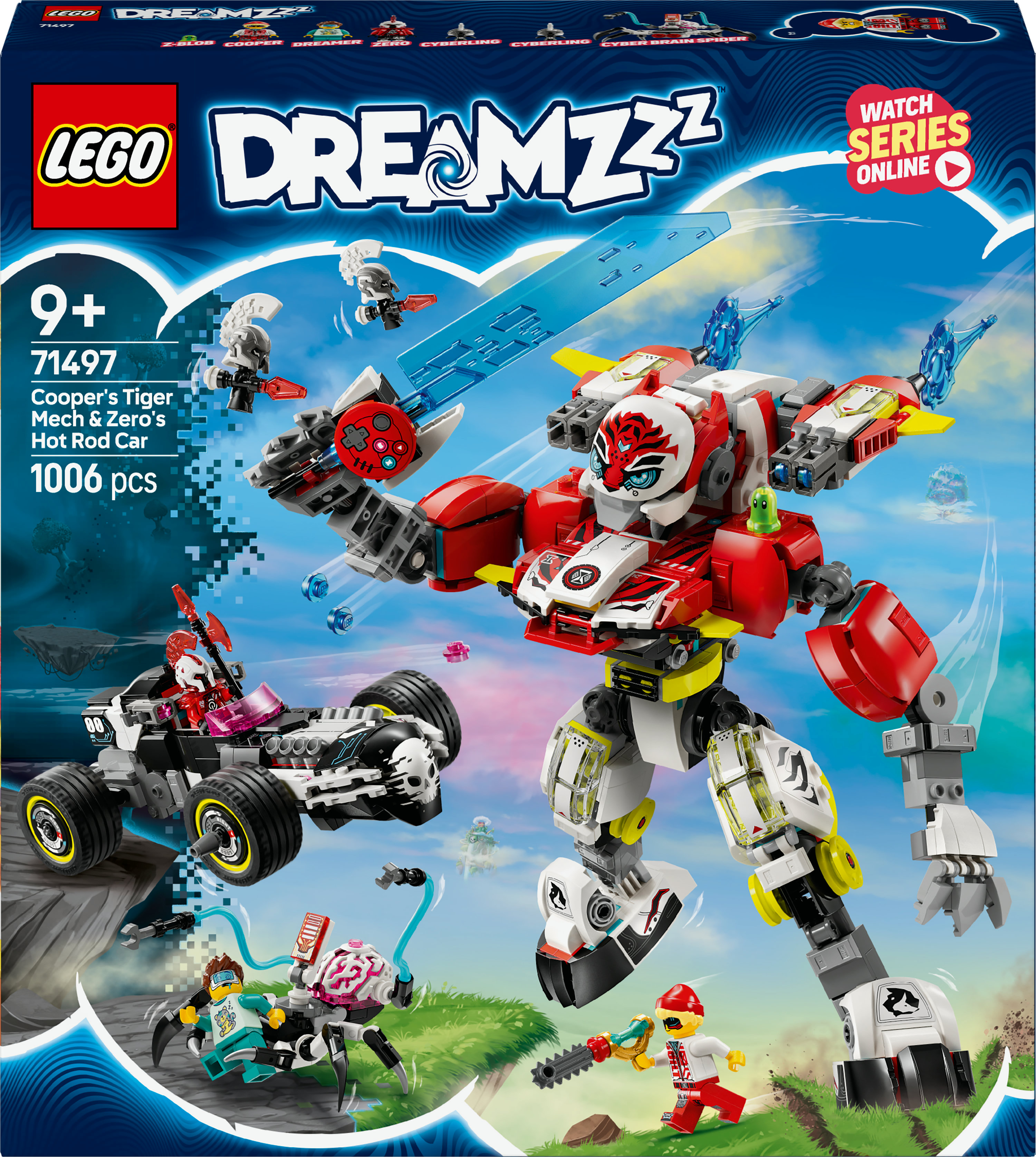 LEGO DreamZzz 71497 Coopers Tijgermecha en Zeo's Hotrod Auto