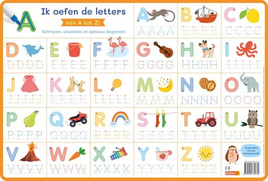 Educatieve Onderleggers - Ik oefen de Letters van A tot Z