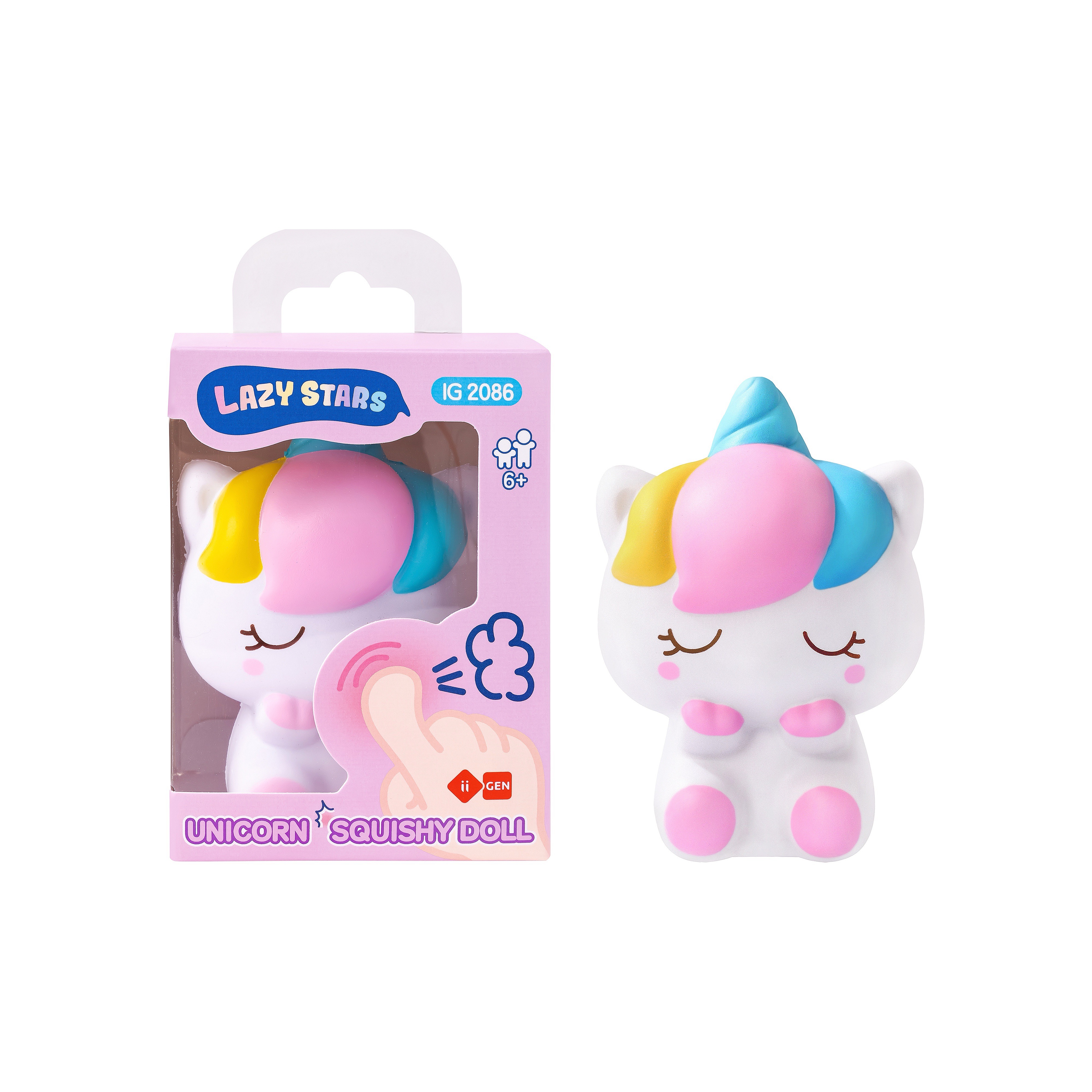 Lazy Stars Squishy Unicorn 14.5x10.5x9.5 cm