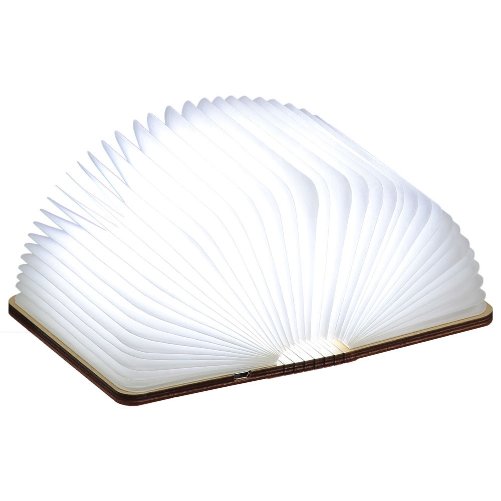 Gingko Lamp Booklight Walnut Large 17x21.5x2.5 cm