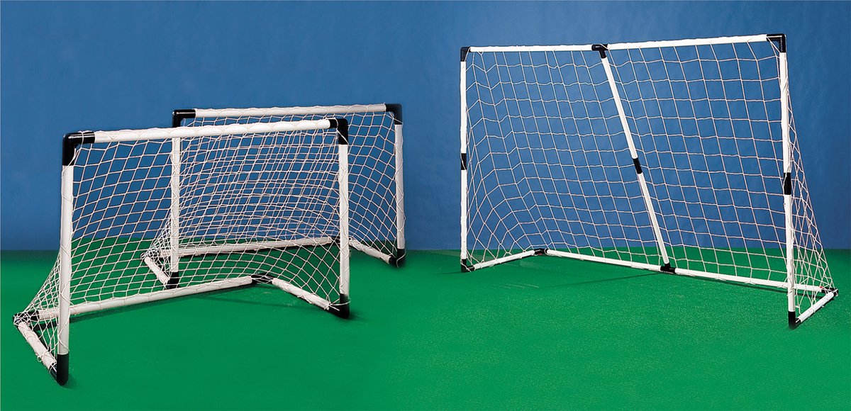 Voetbalset 2-in-1, 2 Doelen van 91x63 cm of 1 Doel 183x121 cm, inclusief Bal en Pomp